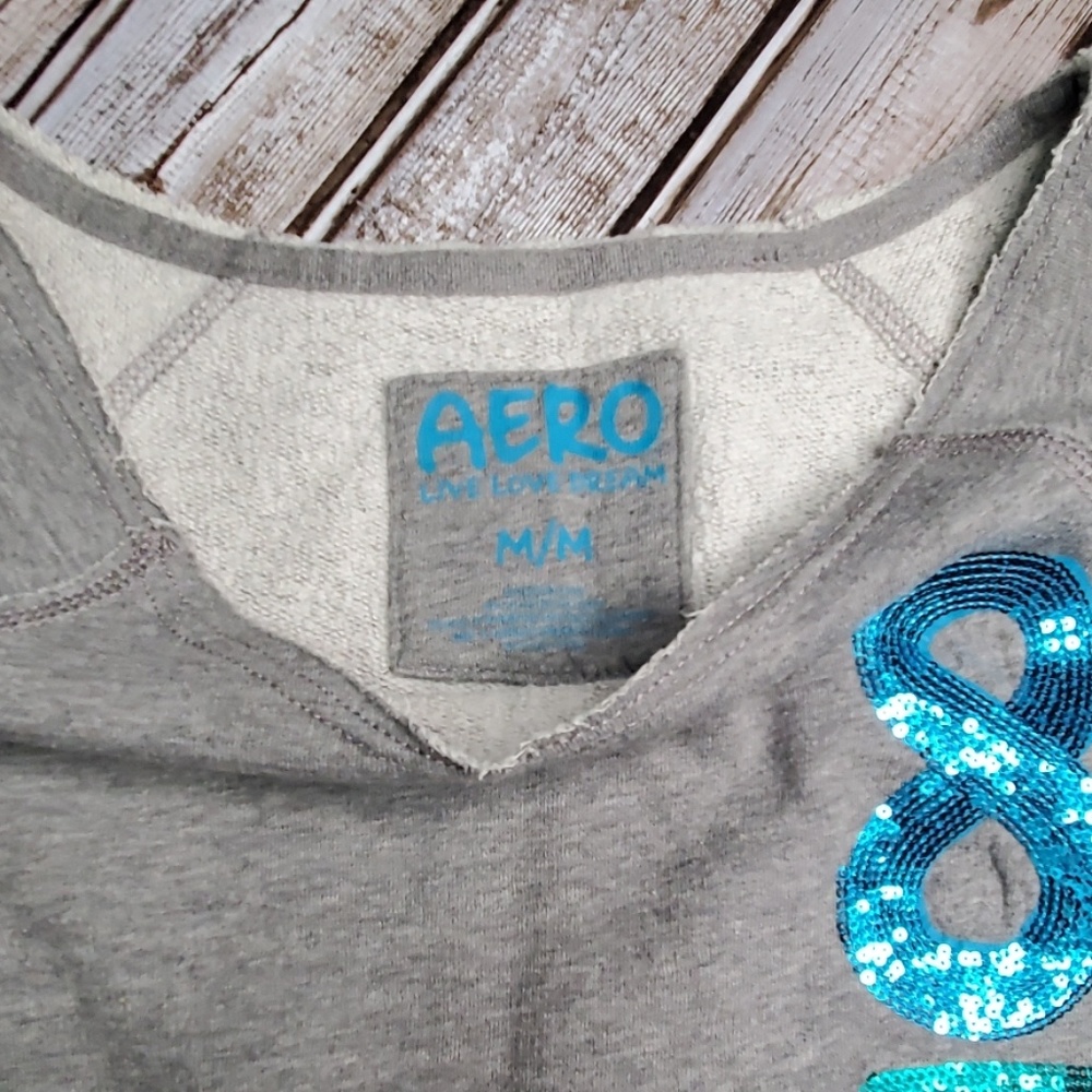 AEROPOSTLE Distressed Sequin Sweatshirt M - Picture 4 of 4